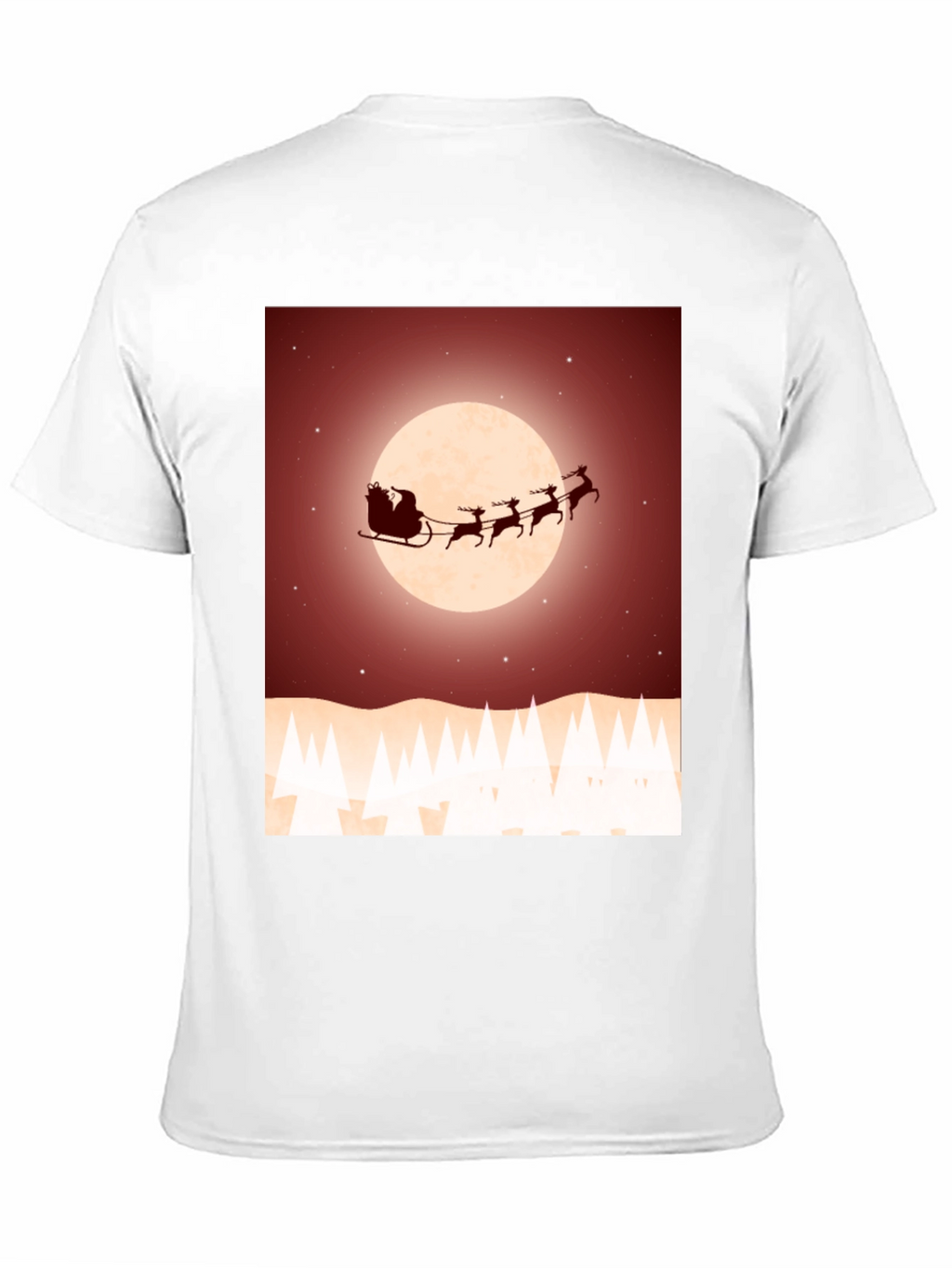 Festive Santa Sleigh Graphic Tee - Black