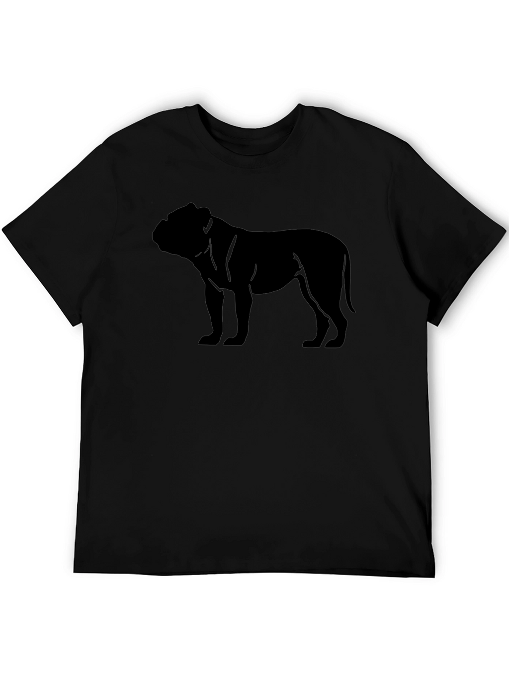 Mens Black Bulldog Graphic Tee