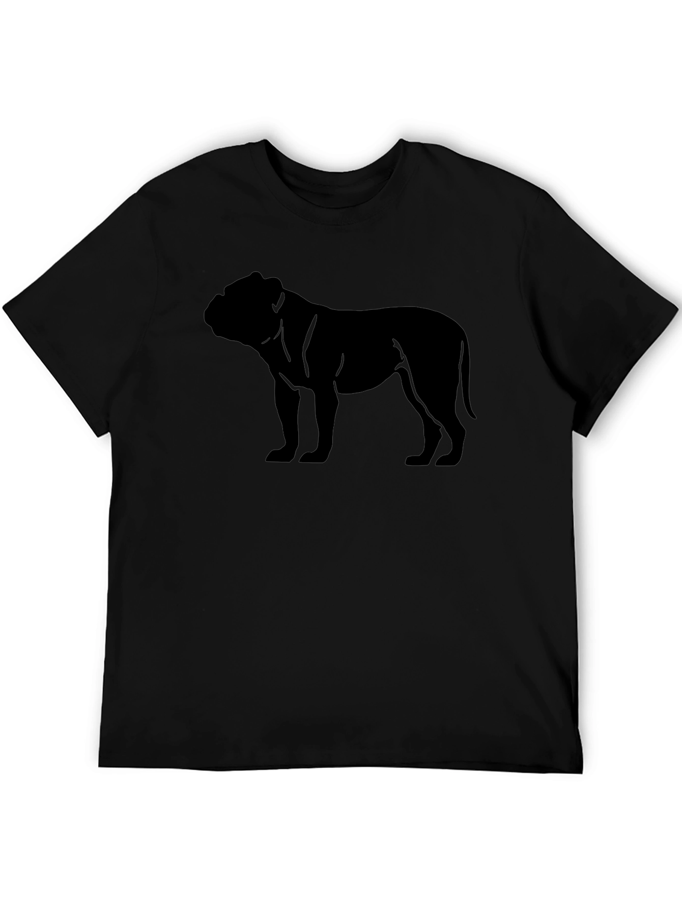 Mens Black Bulldog Graphic Tee