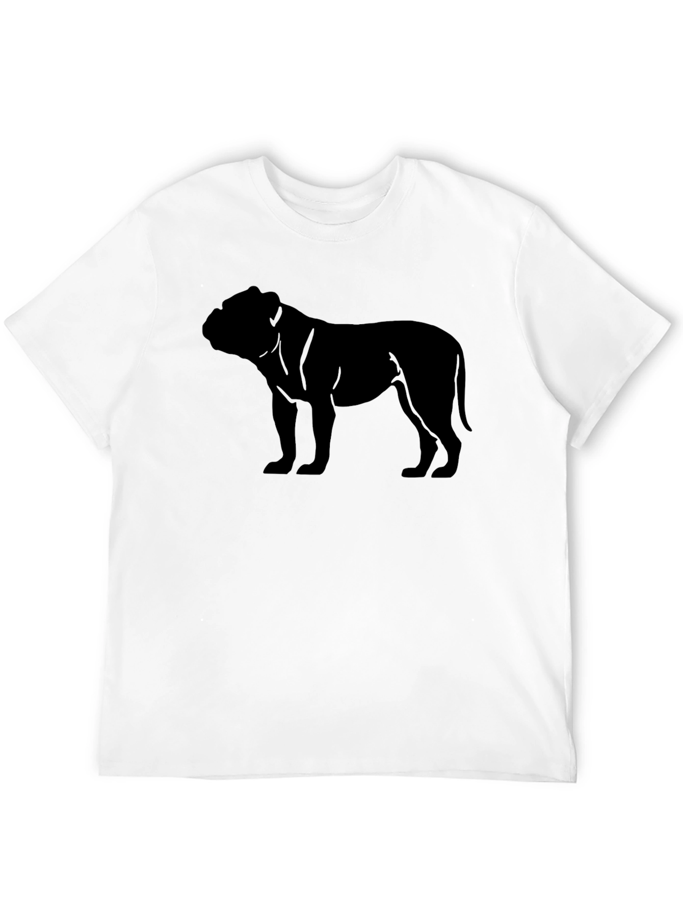 Mens Black Bulldog Graphic Tee