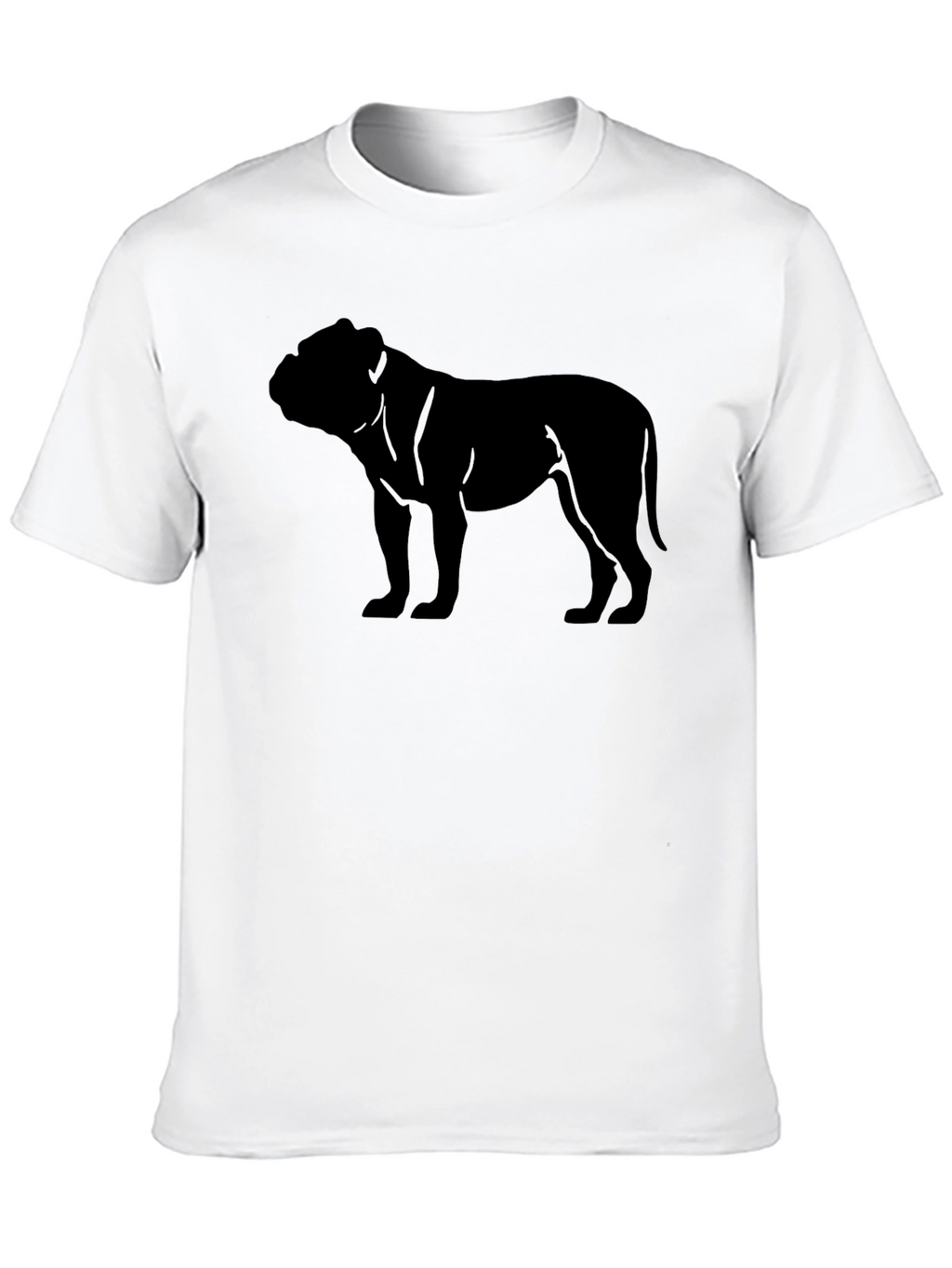 Mens Black Bulldog Graphic Tee