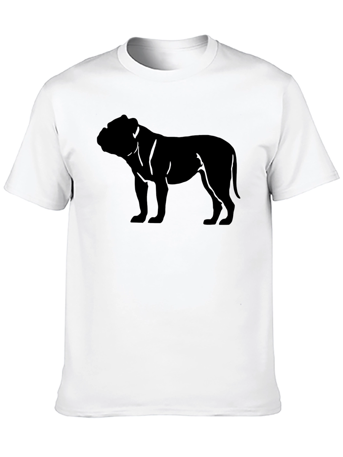 Mens Black Bulldog Graphic Tee