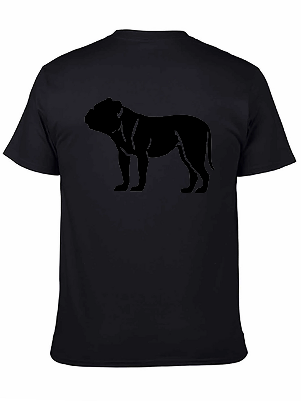 Mens Black Bulldog Graphic Tee