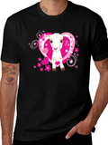 Cute Goat & Hearts Graphic Tee - Black T-Shirt