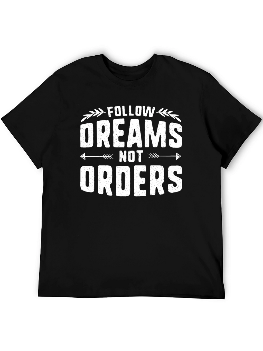 Follow Dreams Graphic Tee - Black Cotton T-Shirt