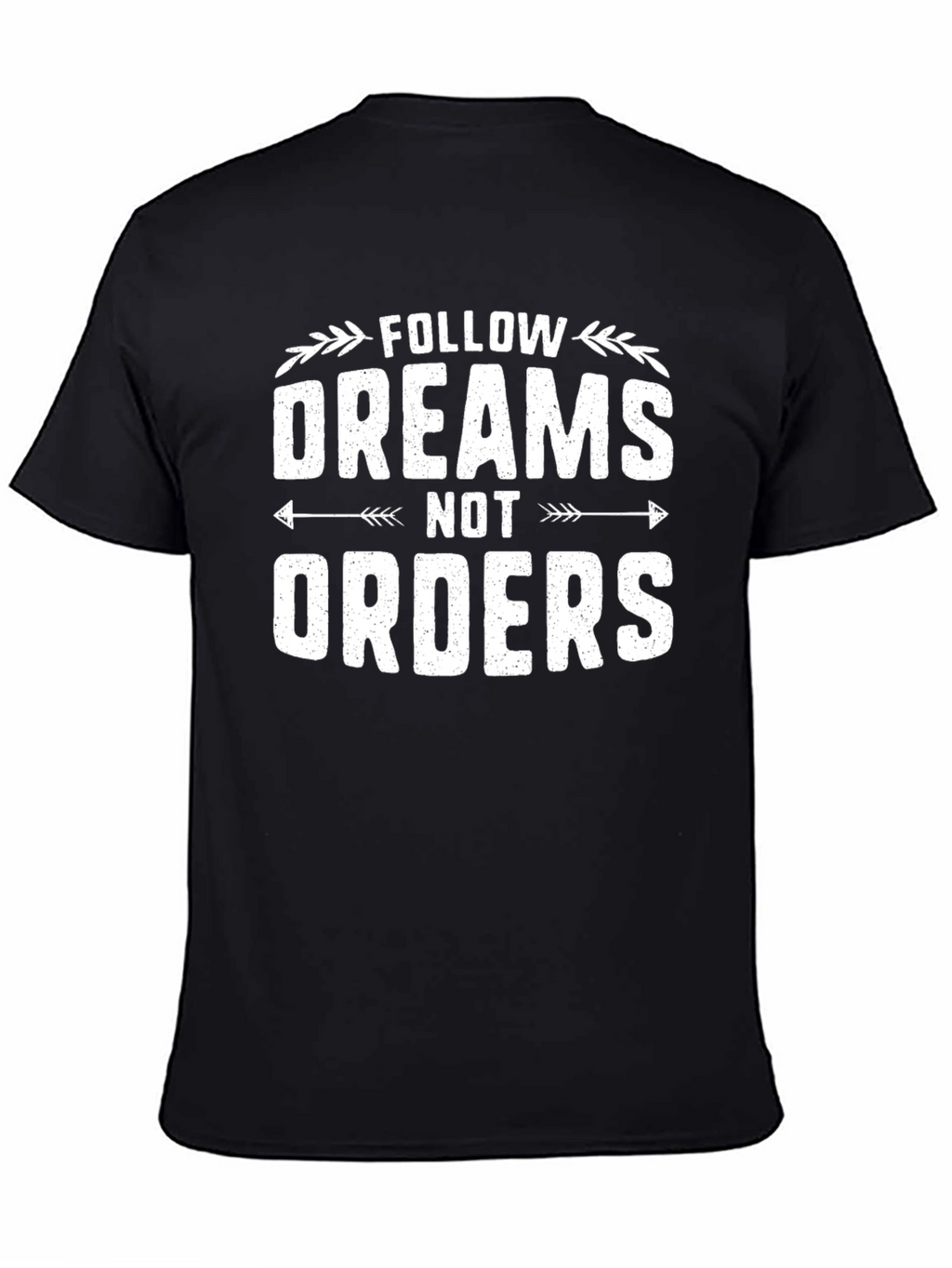 Follow Dreams Graphic Tee - Black Cotton T-Shirt