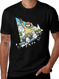 Snowboarding T-Shirt - Mountain Adventure Graphic Tee