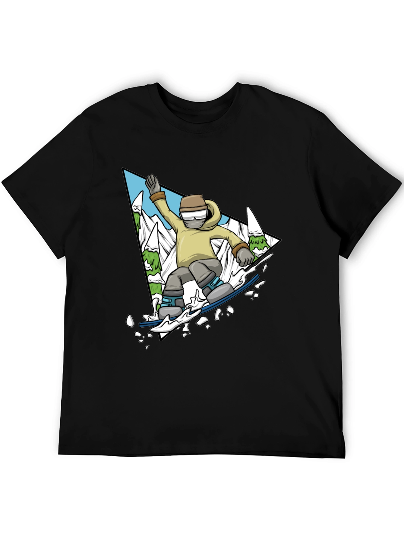 Snowboarding T-Shirt - Mountain Adventure Graphic Tee