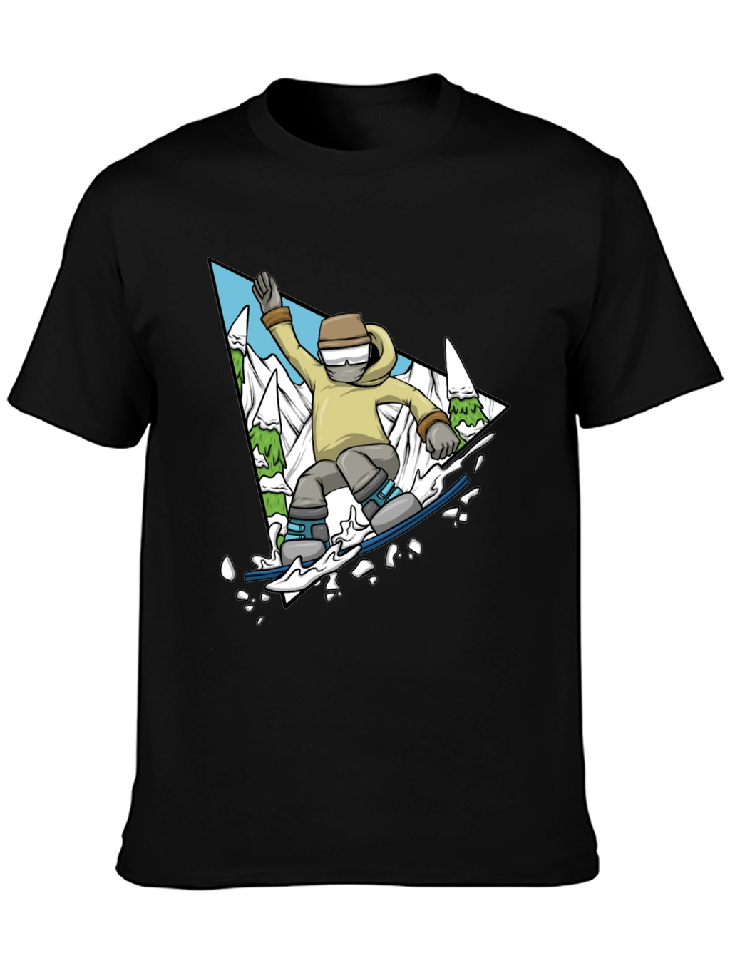 Snowboarding T-Shirt - Mountain Adventure Graphic Tee