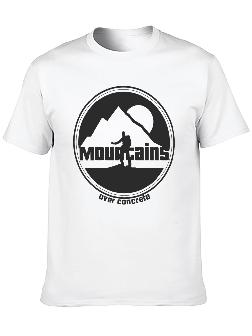 Mountains Over Concrete Graphic T-Shirt