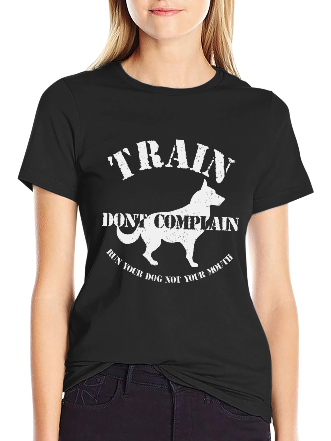 Train Dont Complain Dog T-Shirt