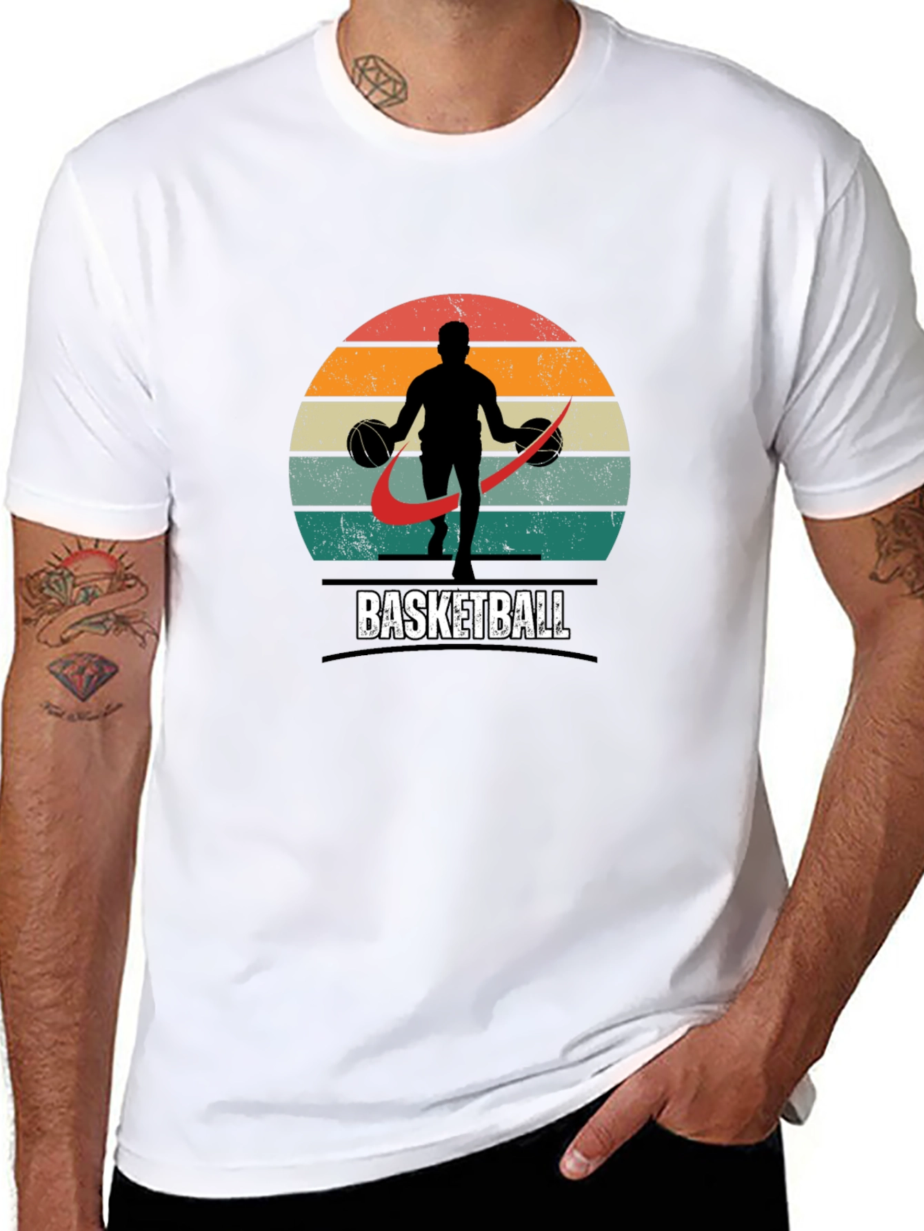 Vintage Basketball Graphic Tee - Retro Style Shirt