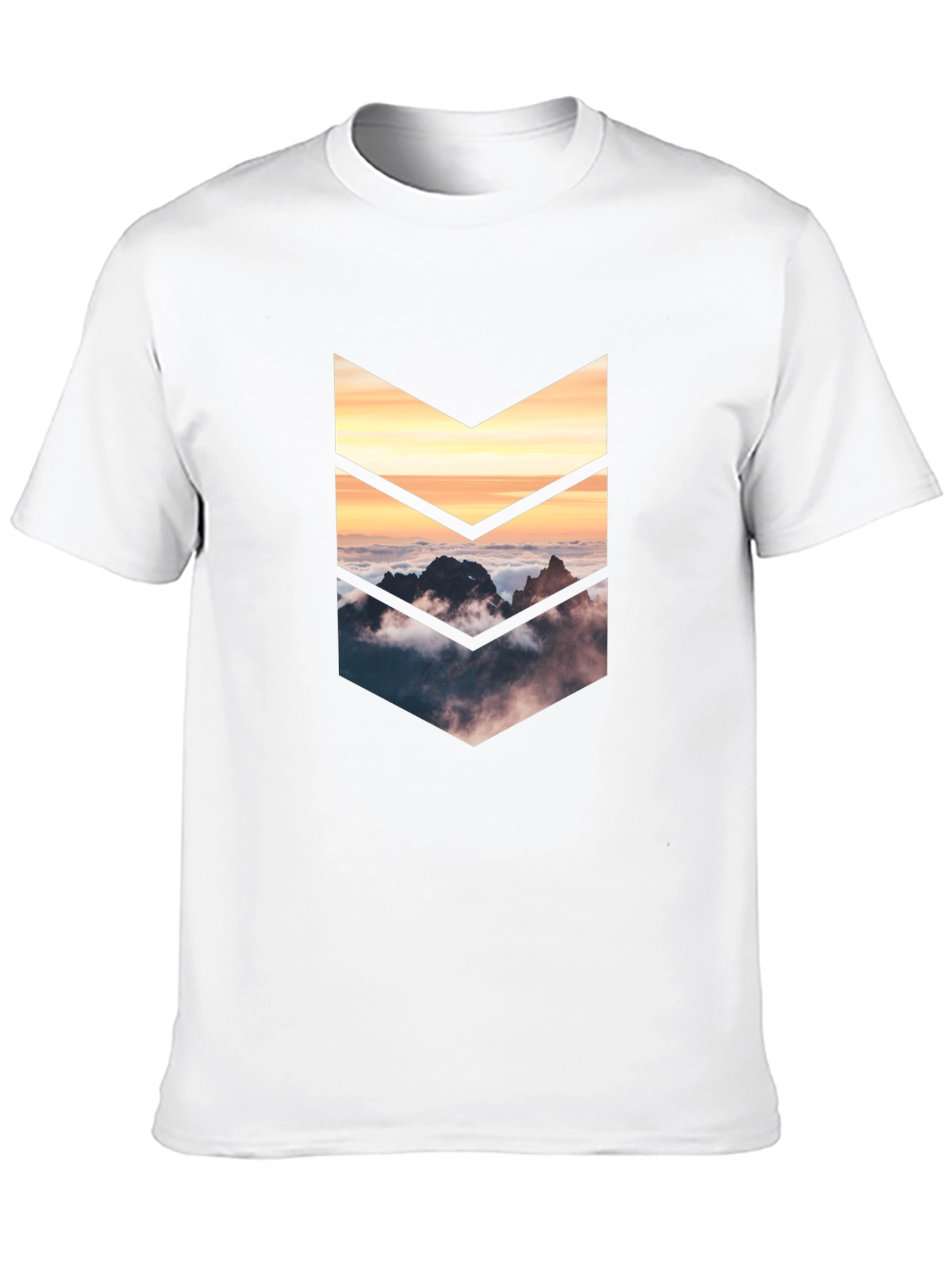 Mountains Arrow Graphic Tee - Black