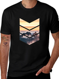 Mountains Arrow Graphic Tee - Black