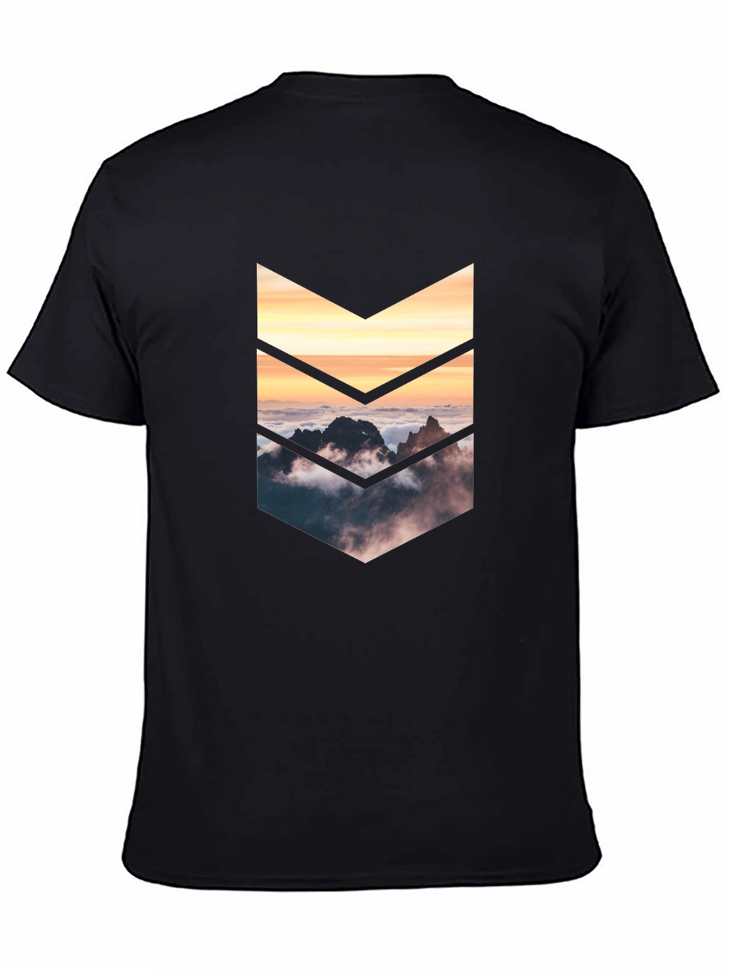 Mountains Arrow Graphic Tee - Black