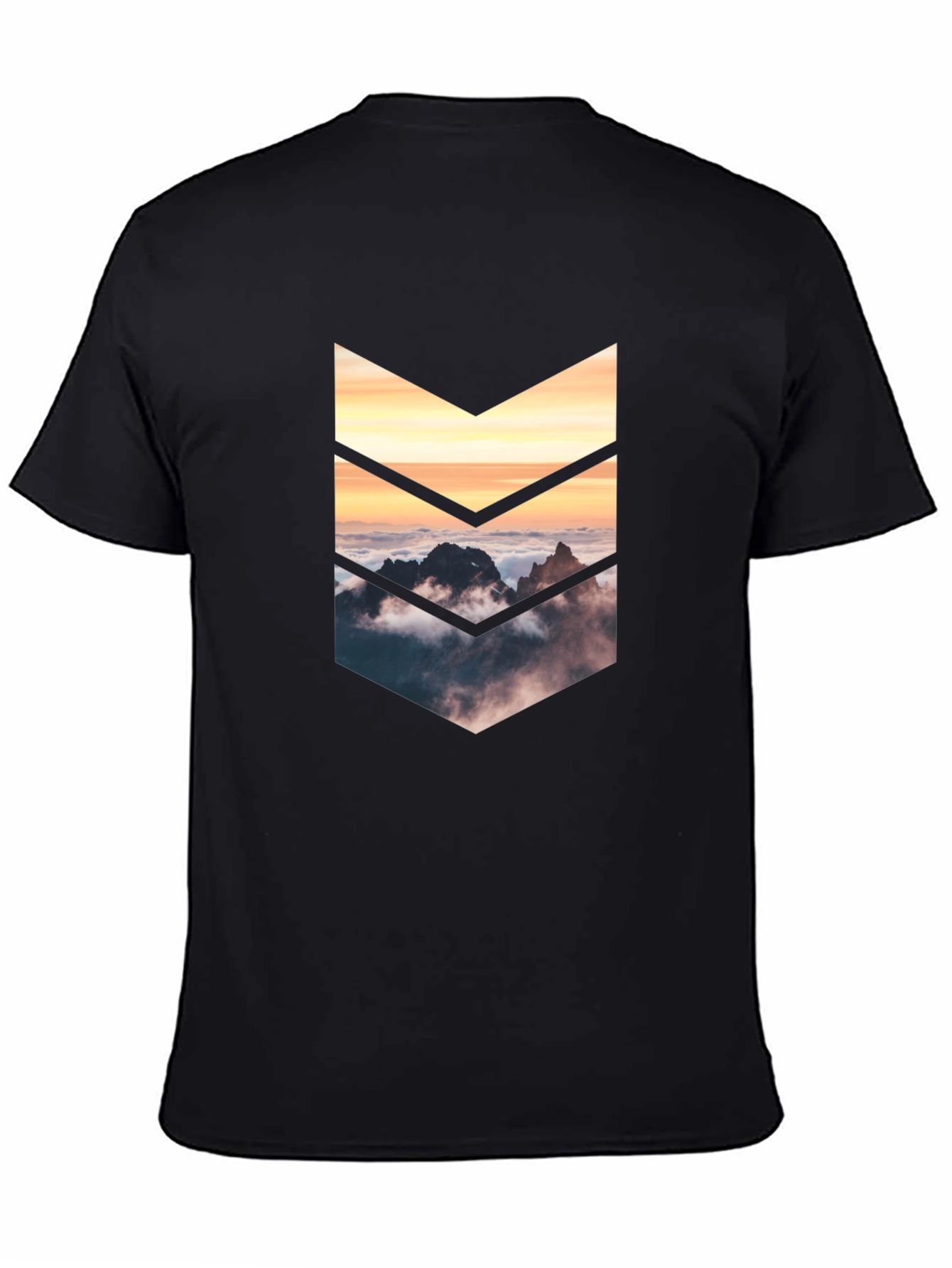 Mountains Arrow Graphic Tee - Black