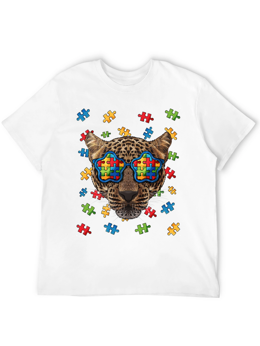 Autism Awareness Leopard Graphic Tee