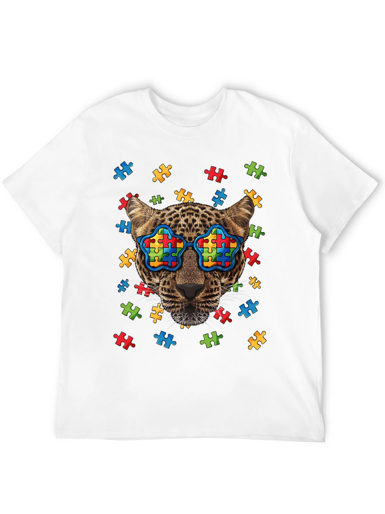 Autism Awareness Leopard Graphic Tee