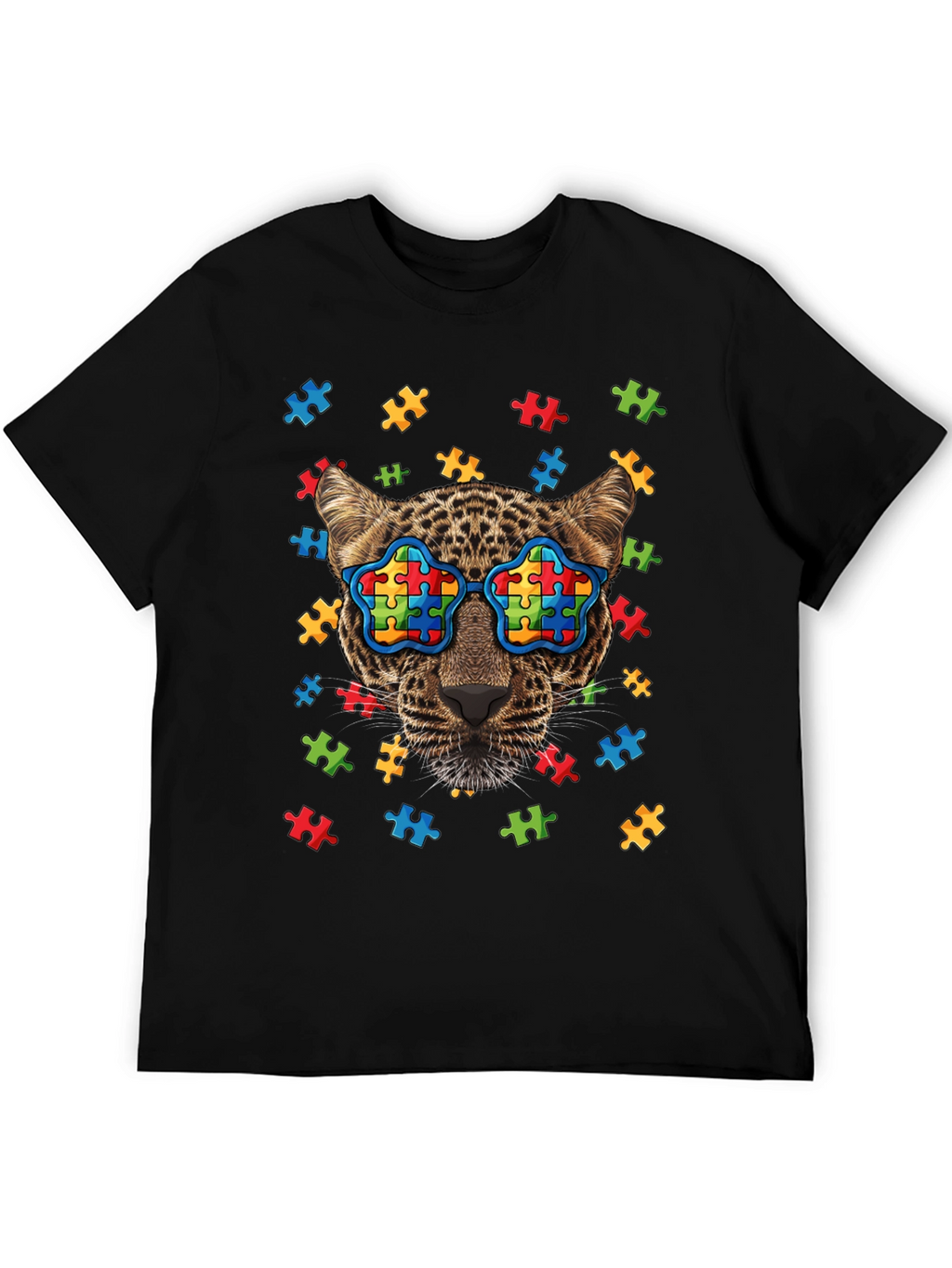 Autism Awareness Leopard Graphic Tee