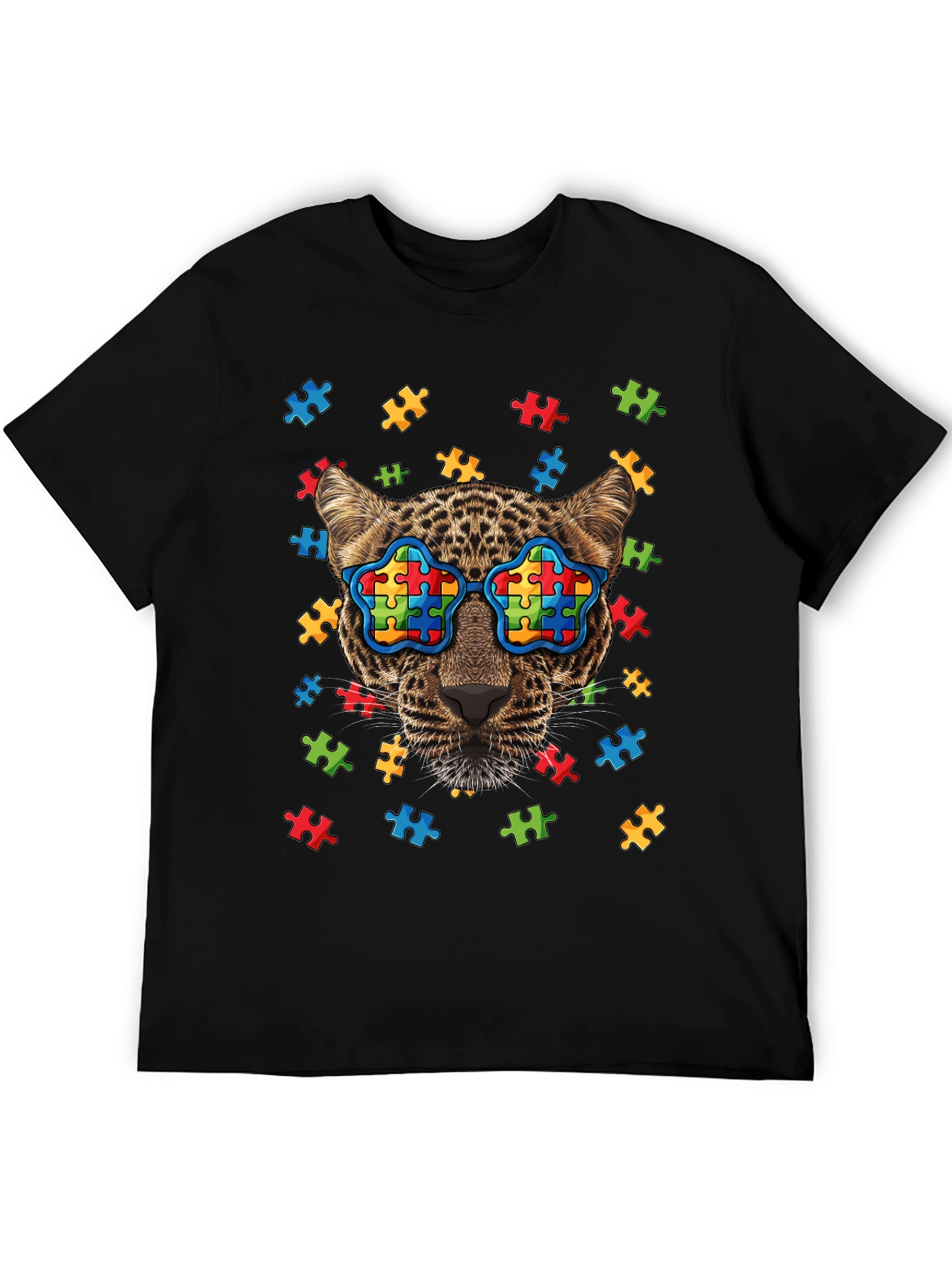 Autism Awareness Leopard Graphic Tee