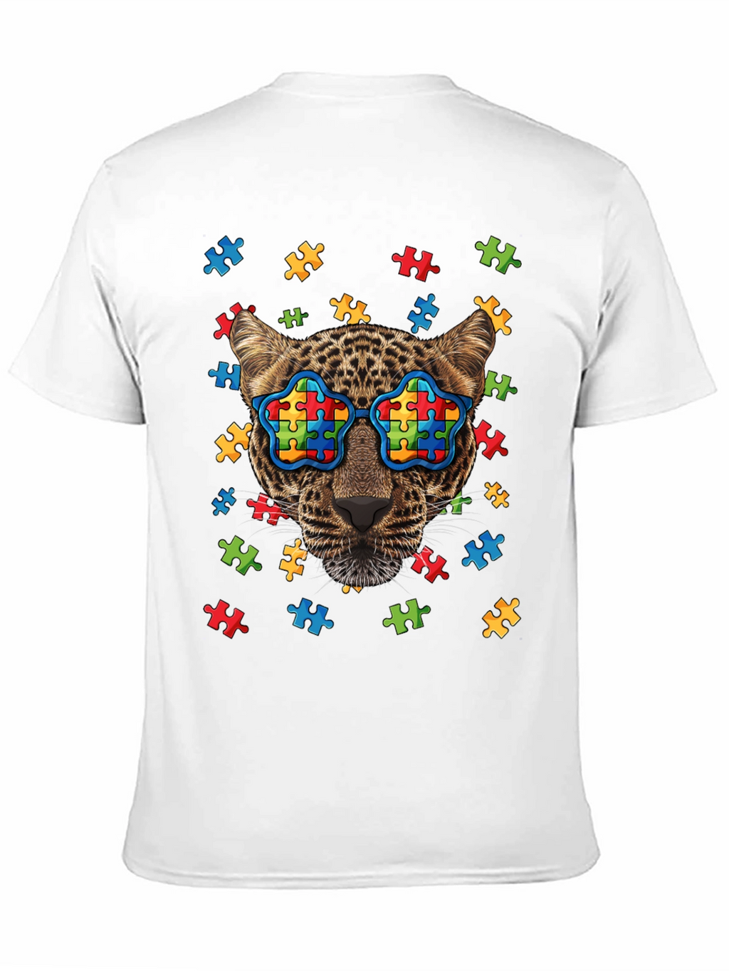 Autism Awareness Leopard Graphic Tee