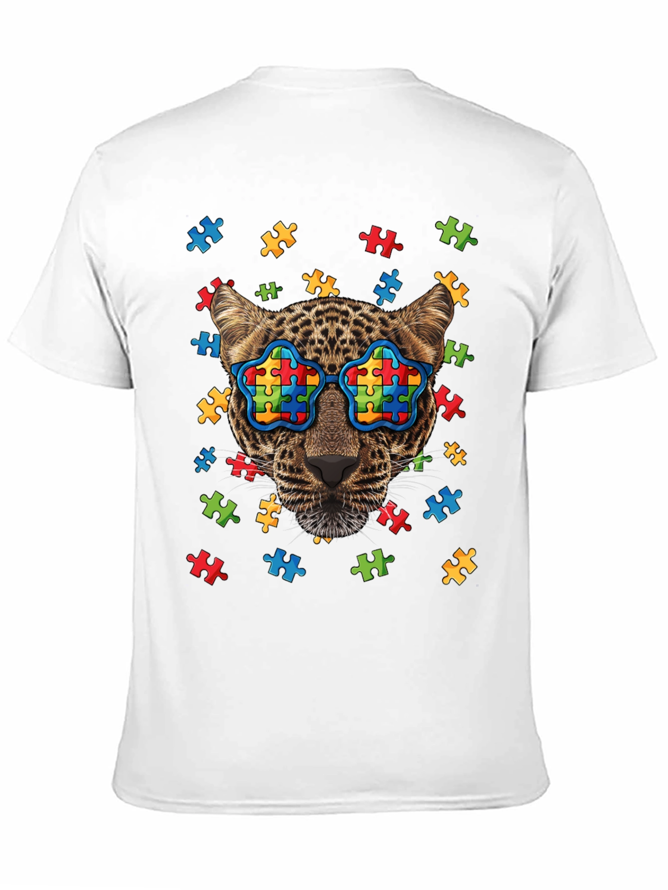 Autism Awareness Leopard Graphic Tee