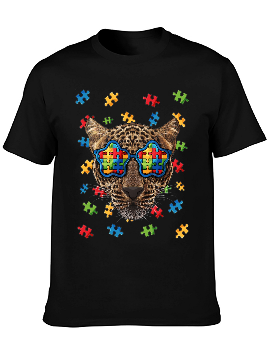 Autism Awareness Leopard Graphic Tee