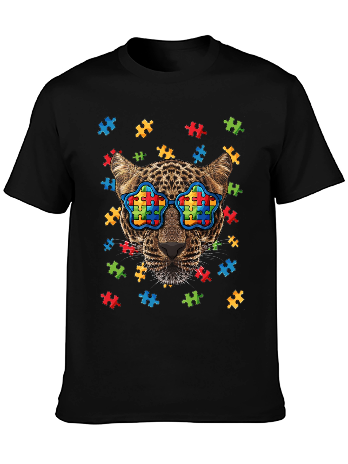 Autism Awareness Leopard Graphic Tee