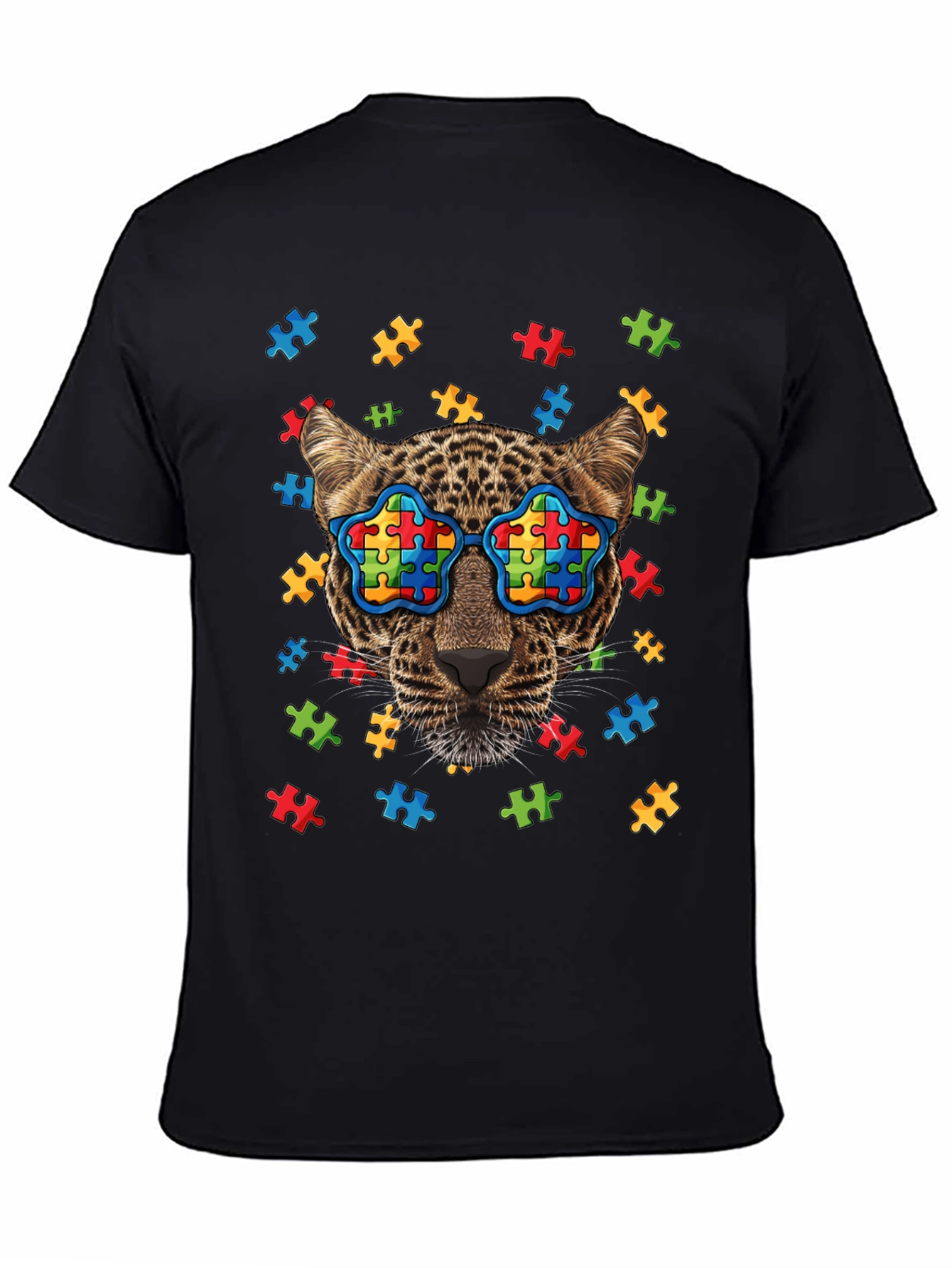 Autism Awareness Leopard Graphic Tee