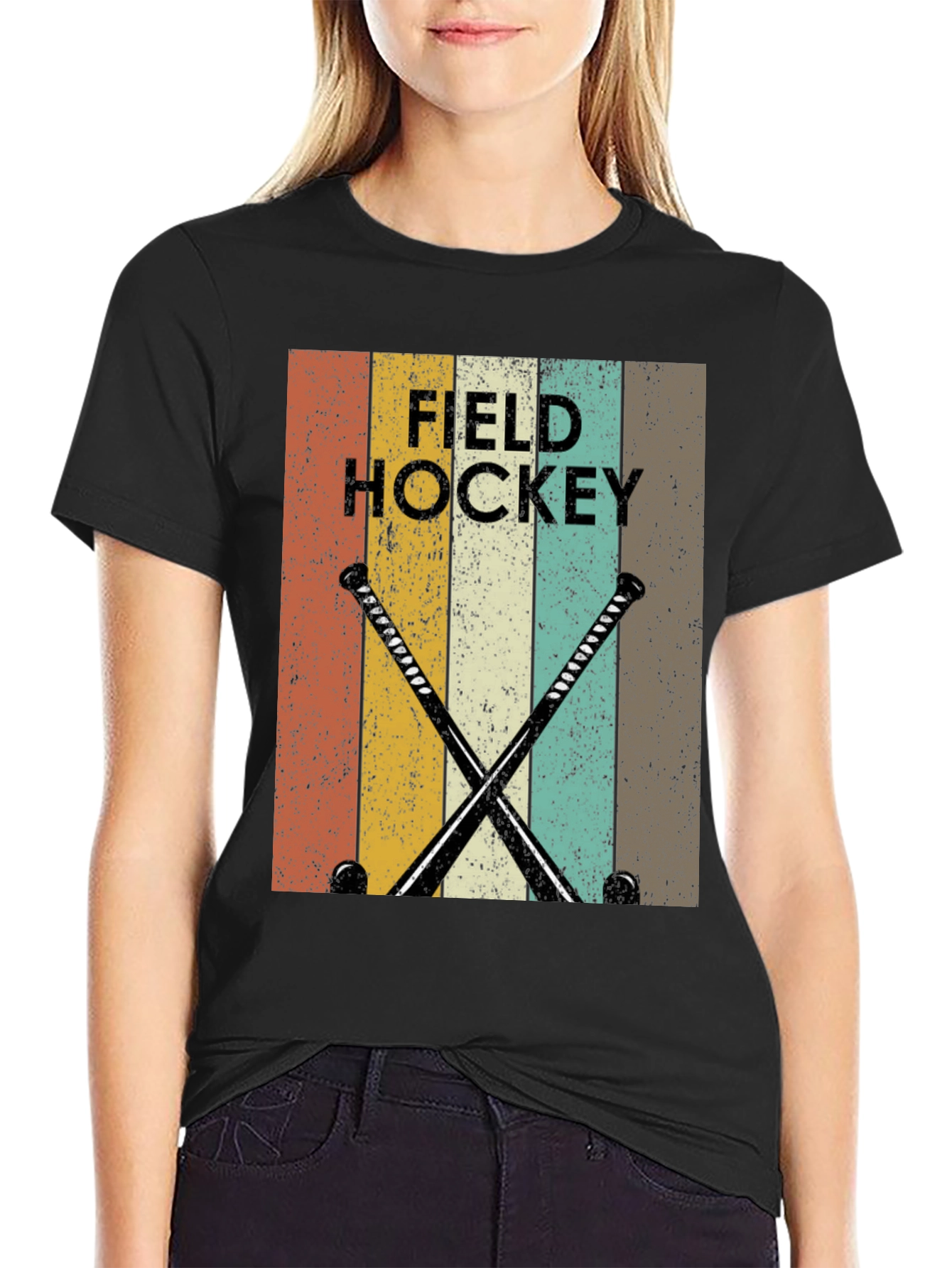 Vintage Field Hockey Graphic Tee