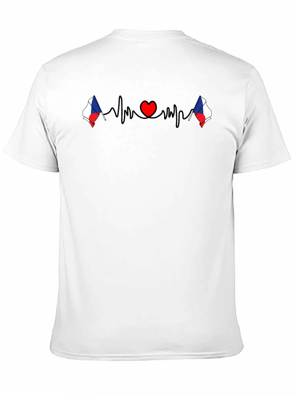 Czech Republic Heartbeat Flag T-Shirt