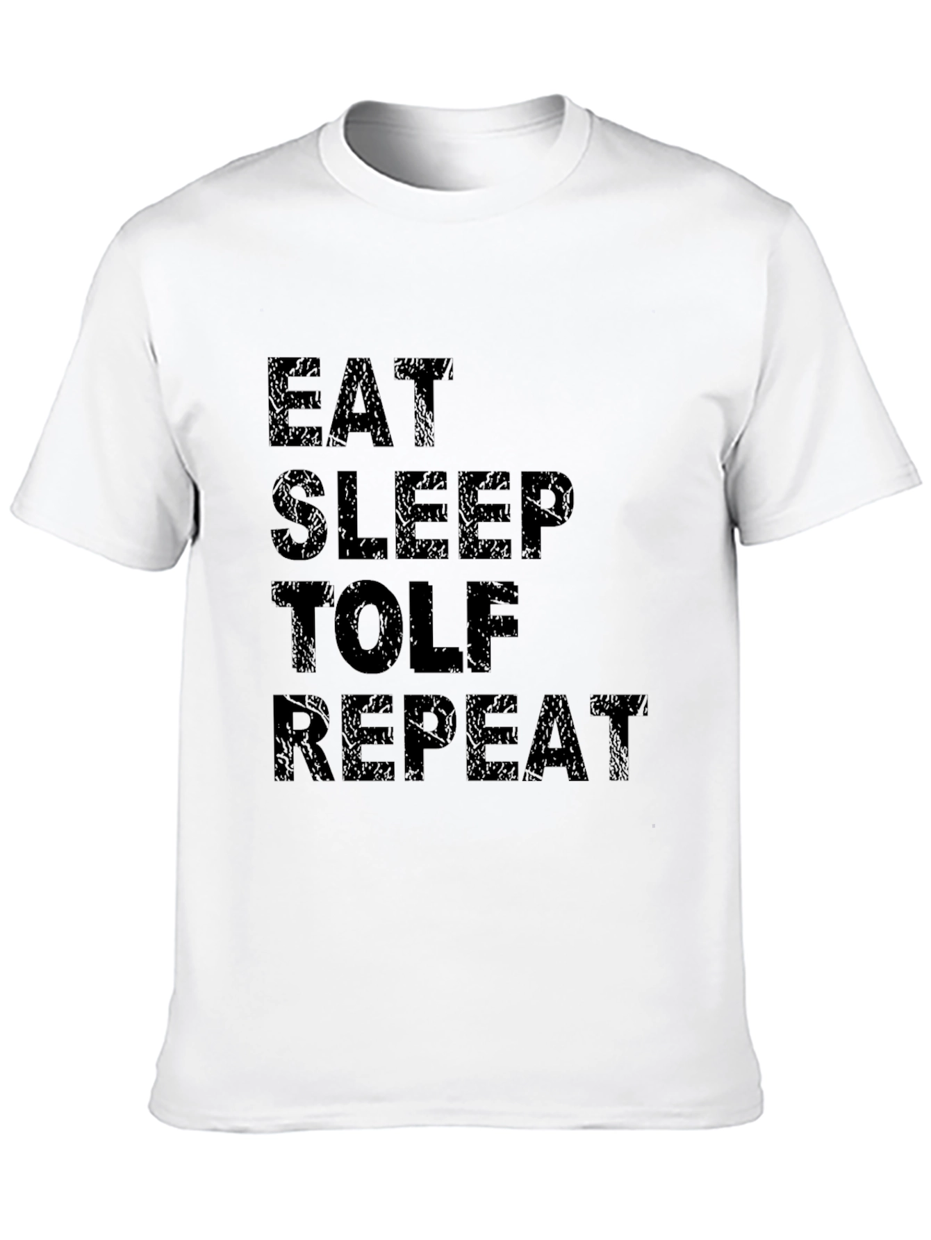 Eat Sleep TOLF Repeat Black Graphic Tee