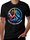 Peace and Freedom Graphic T-Shirt