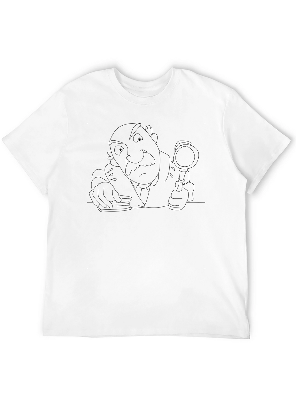 Cartoon Detective Graphic Tee - Sleuth Style!