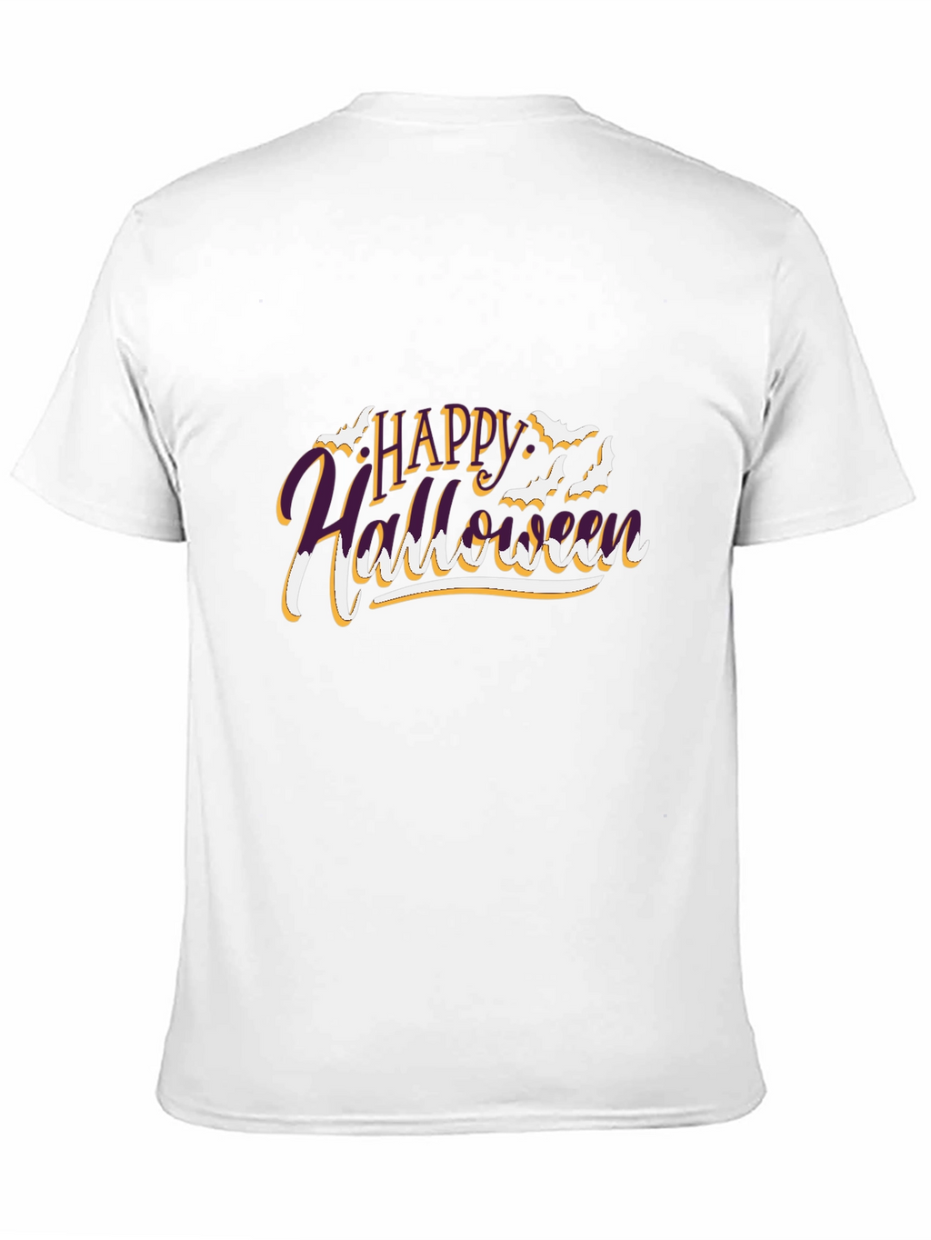 Happy Halloween Graphic Print Black T-Shirt