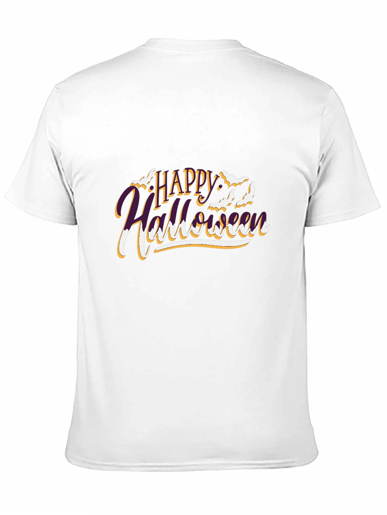 Happy Halloween Graphic Print Black T-Shirt
