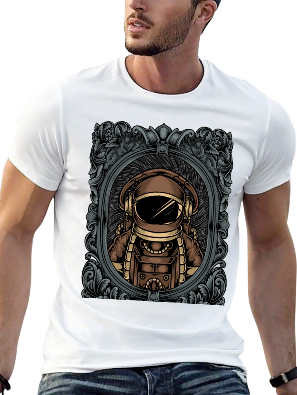 Retro Astronaut Graphic T-Shirt