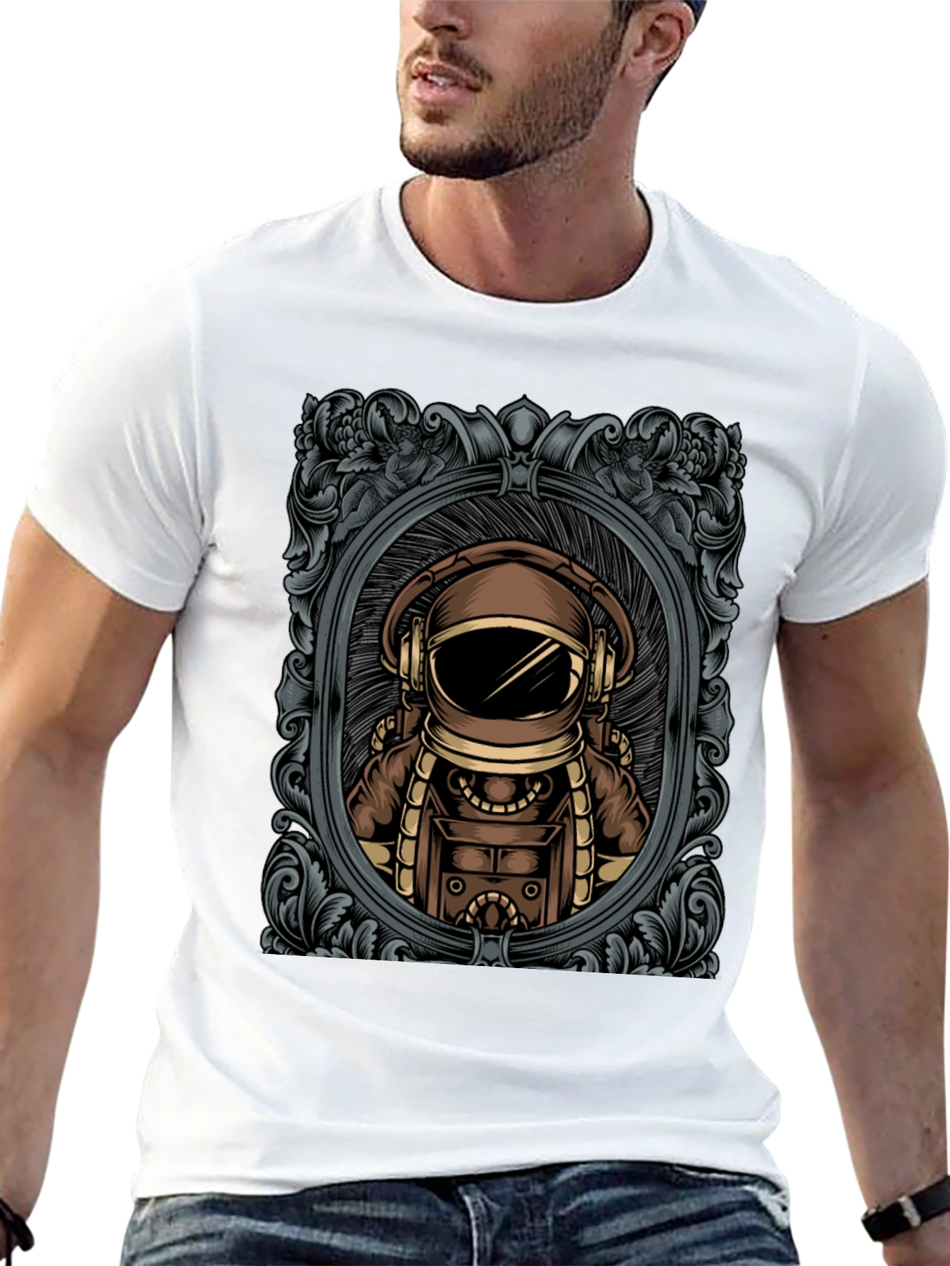 Retro Astronaut Graphic T-Shirt