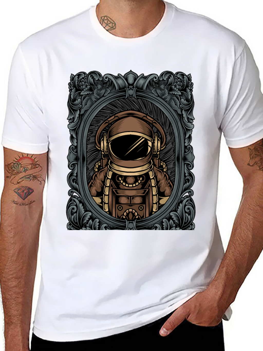Retro Astronaut Graphic T-Shirt