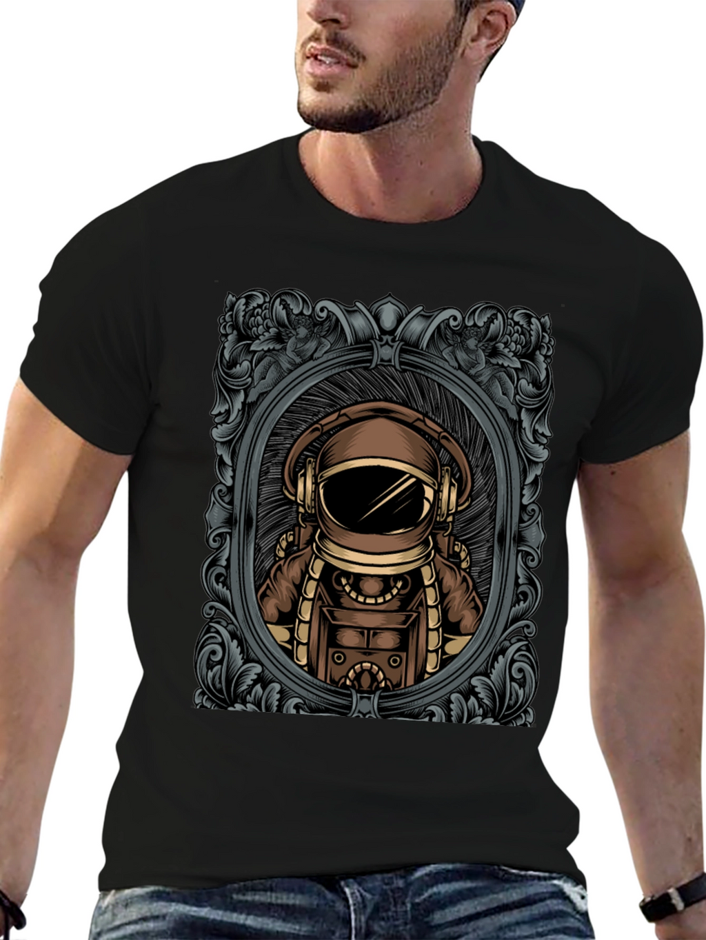 Retro Astronaut Graphic T-Shirt