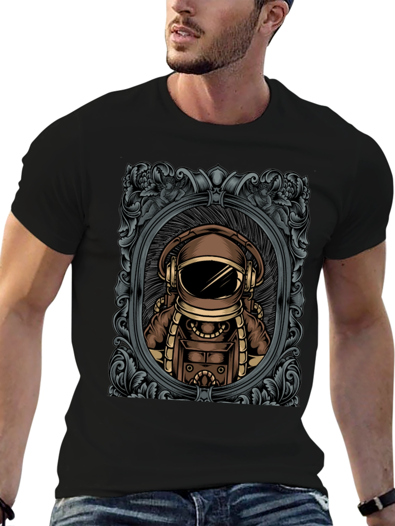 Retro Astronaut Graphic T-Shirt