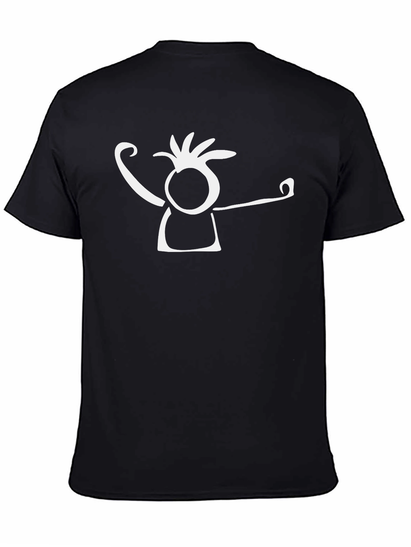 Abstract Man Graphic Tee - Black