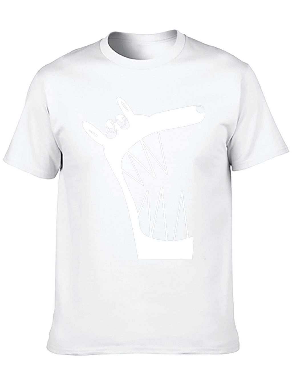 Cartoon Wolf Graphic Tee - Mens Black T-Shirt