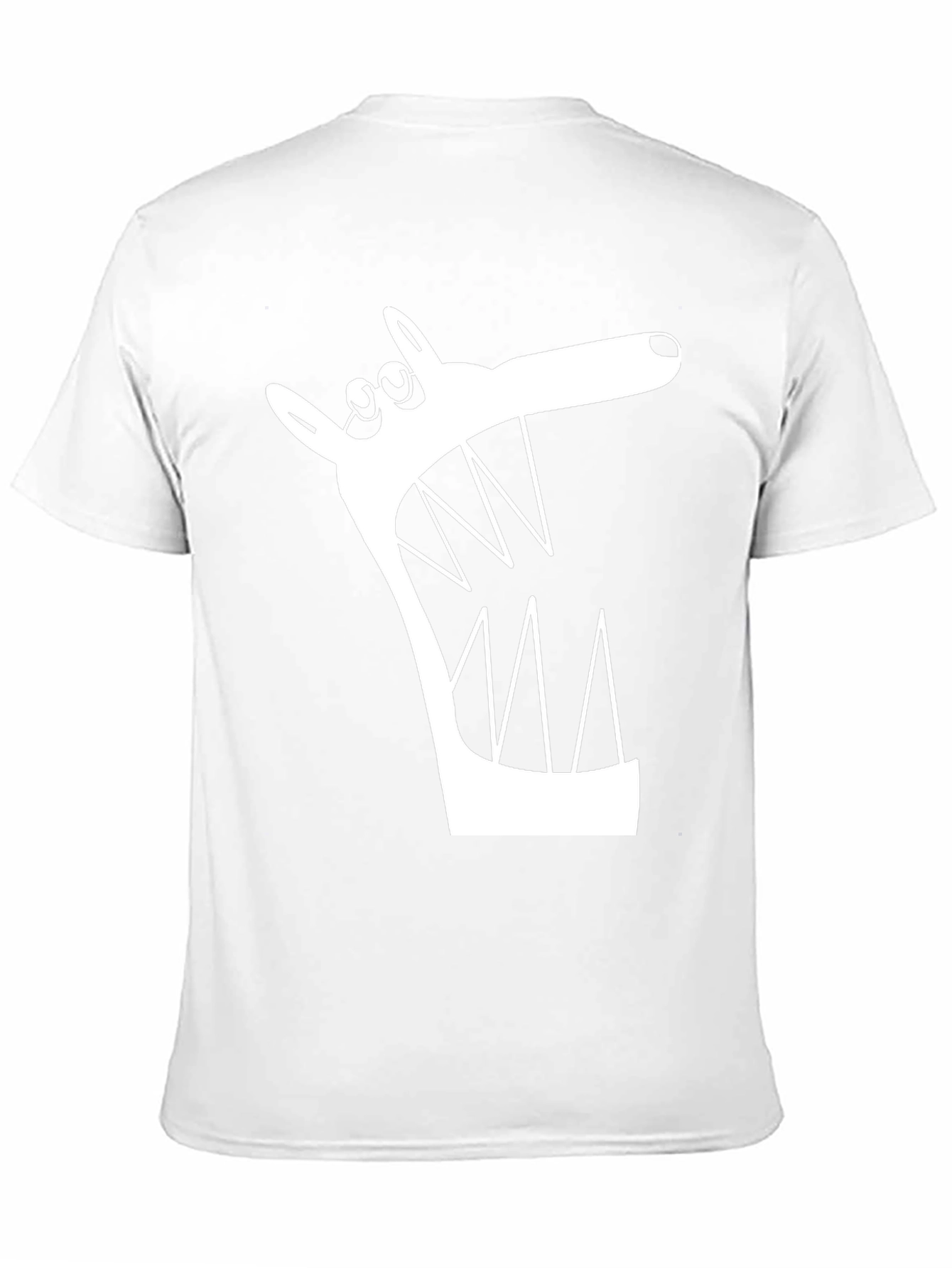 Cartoon Wolf Graphic Tee - Mens Black T-Shirt