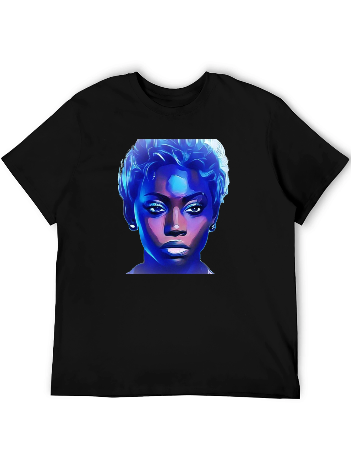 Black T-Shirt with Bold Graphic Print