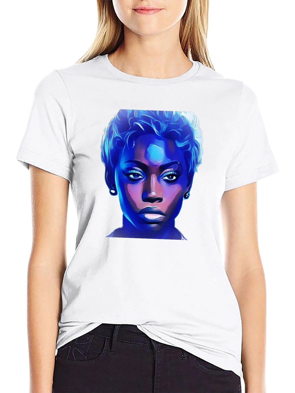 Black T-Shirt with Bold Graphic Print