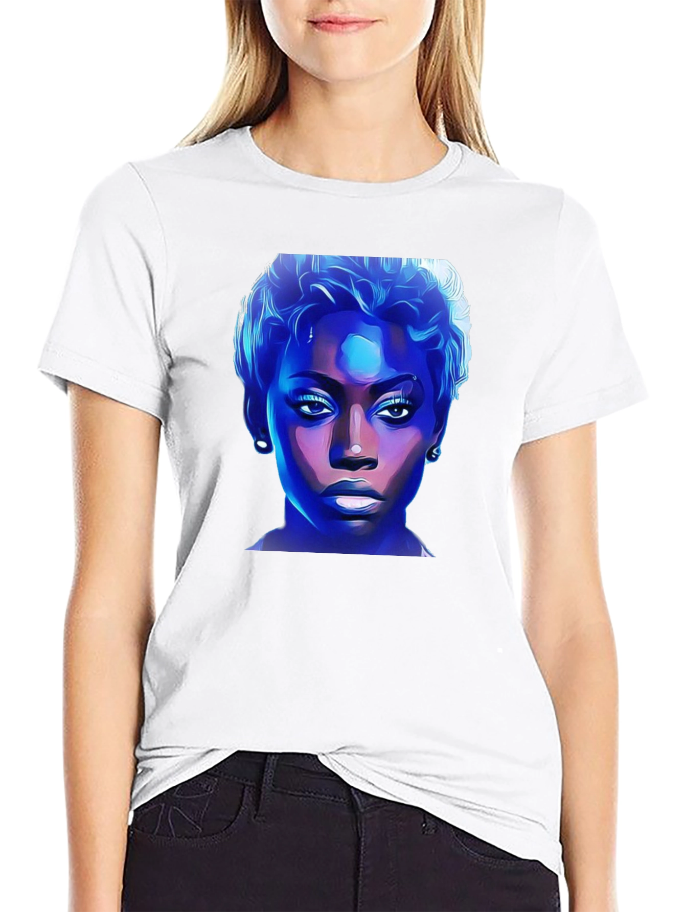 Black T-Shirt with Bold Graphic Print