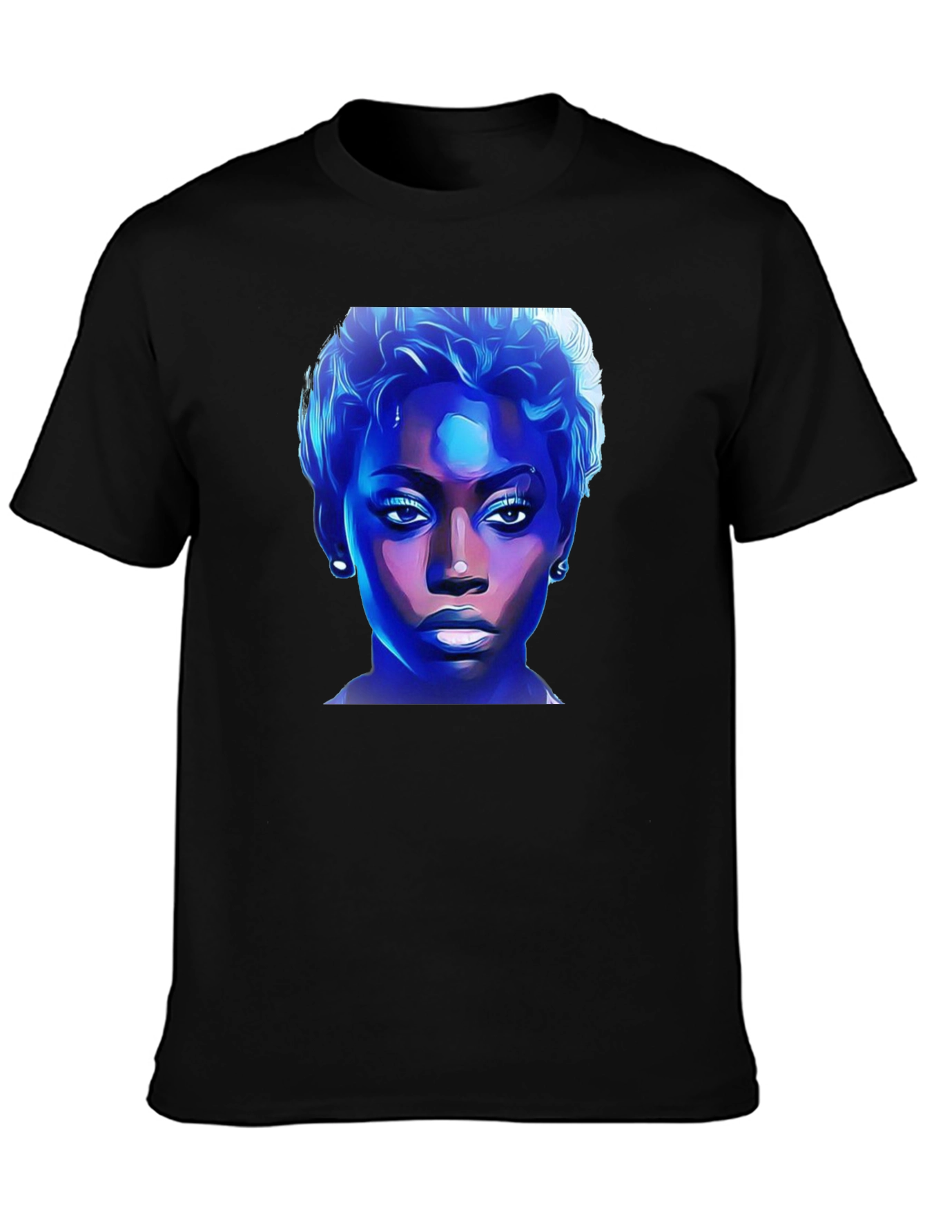 Black T-Shirt with Bold Graphic Print