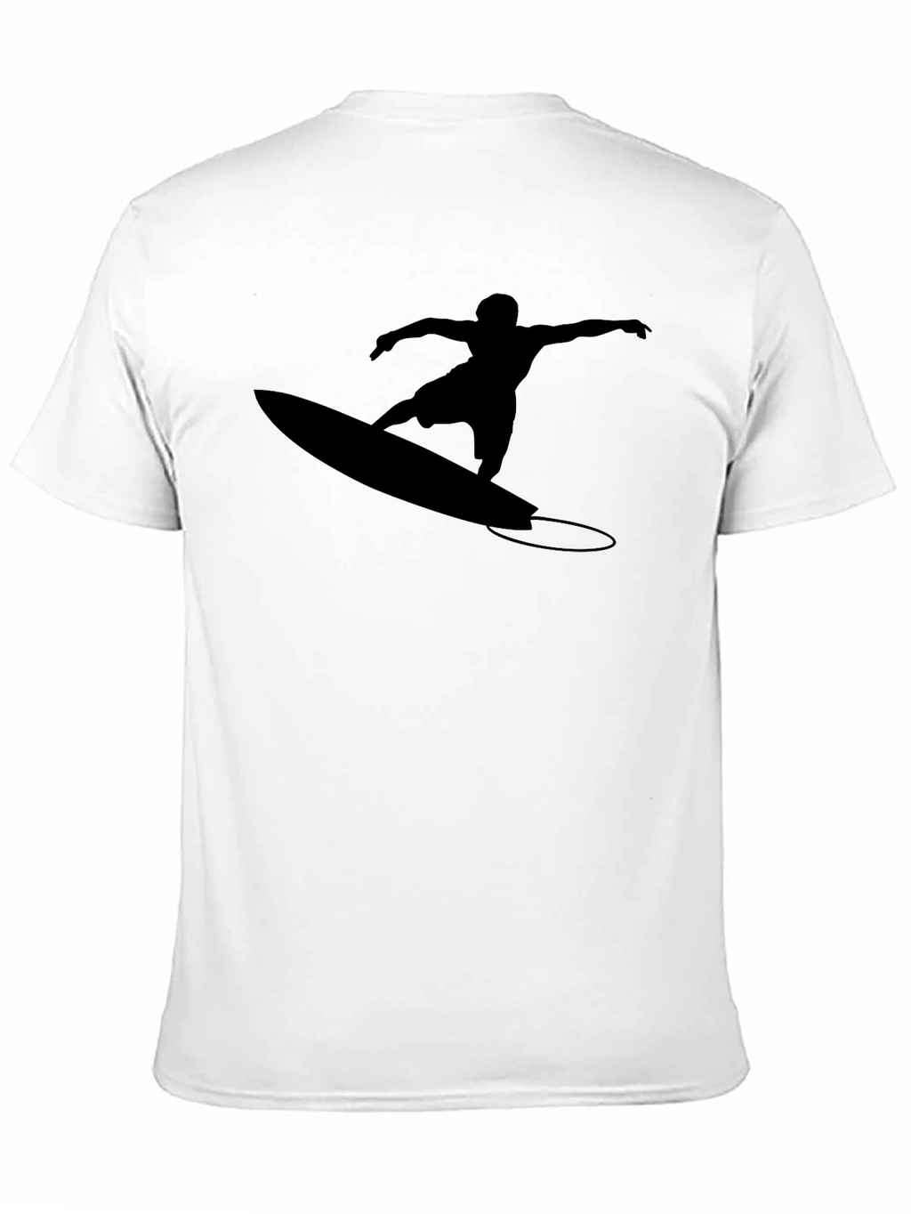Surfer Silhouette Black T-Shirt