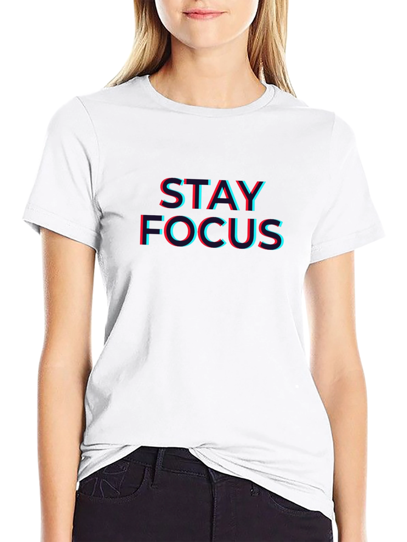 Stay Focus T-Shirt - Trendy 3D Style